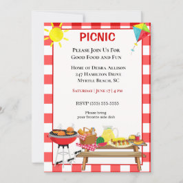 Invitación Picnic Barbacoa Grill