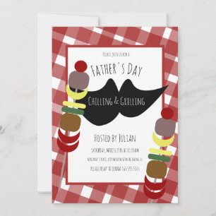 Invitación Pícnic de barbacoa del Día del Padre relajante a l