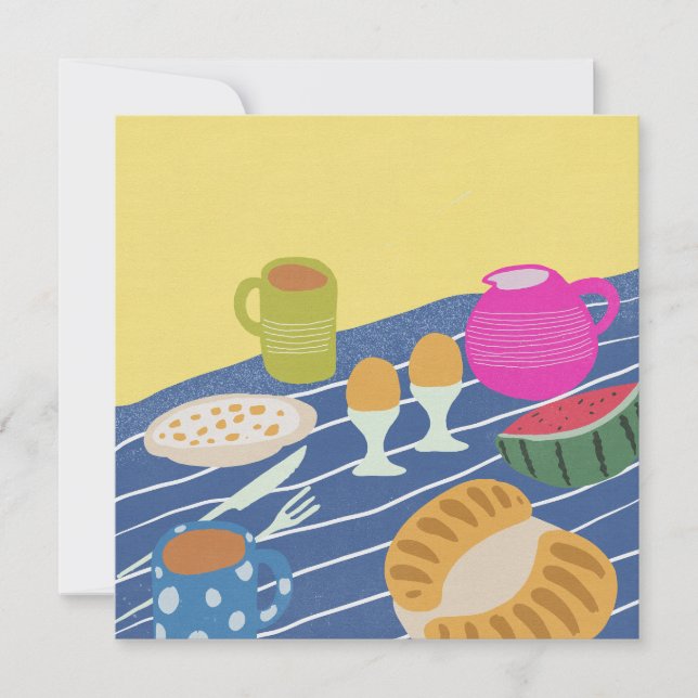 Invitación Pícnic de desayuno (Anverso)