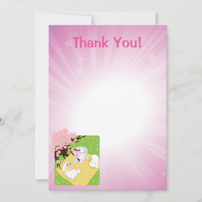 Invitación Picnic de la celebración de primavera (Anverso)