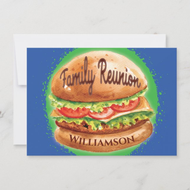 Invitación Picnic de la parrillada familiar Reunión (Anverso)