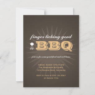 Invitación Picnic de parrilladas de verano marrón occidental
