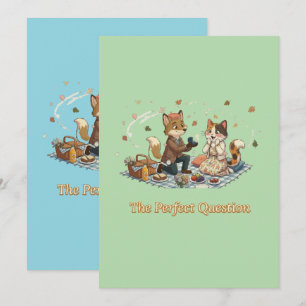 Invitación Pícnic de propuesta de pareja de animales lindos