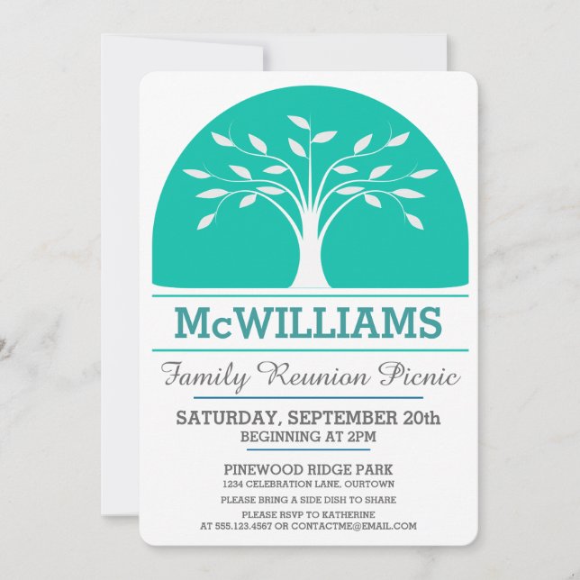Invitación Pícnic de Reunión Familiar (Anverso)