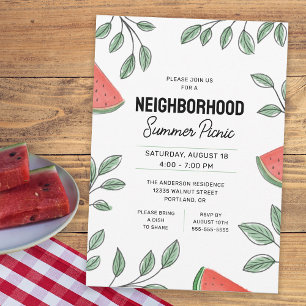 Invitación Picnic de Verano en el Barrio Sandía