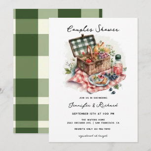 Invitación Pícnic Ducha de parejas rústica