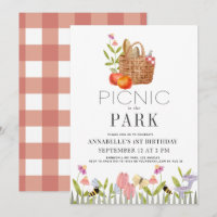 Picnic en el Parque Basket Floral Primer Cumpleaño