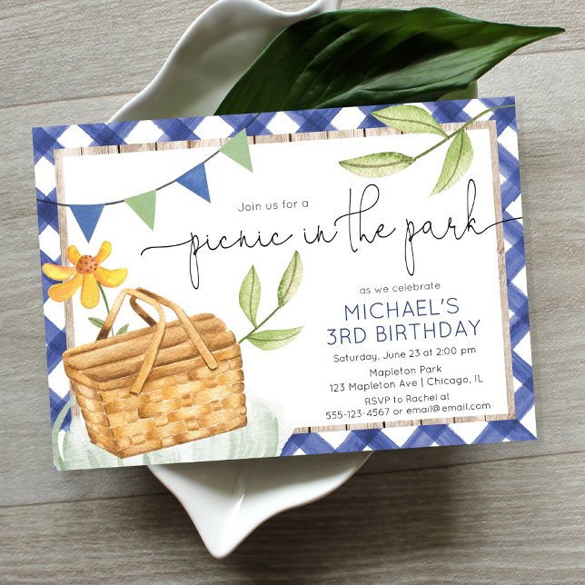 Invitación Picnic en el parque verano fiesta de cumpleaños de (Subido por el creador)