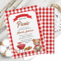 Picnic Fiesta de Teddy BabInvitation