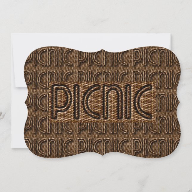 Invitación picnic Funny Fiesta de tipografía de mi (Anverso)