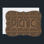 Invitación picnic Funny Fiesta de tipografía de mi<br><div class="desc">La tipografía divertida de Wicker, el soporte de invitación 5x7 Personaliza tu propia tarjeta 5x7. Haga clic en el botón Personalizar para insertar su arte, diseños o fotos para crear una tarjeta de invitación única las 5 horas del día, los 7 días de la semana. Intenta agregar texto usando fuentes...</div>