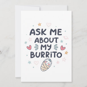 Invitación Pídeme sobre mi arte de bebé burrito lindo