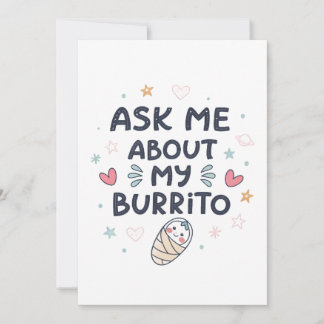 Invitación Pídeme sobre mi arte de bebé burrito lindo