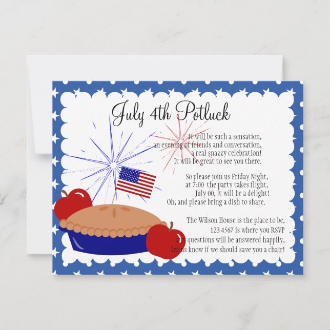 Invitación Pie de Apple americano