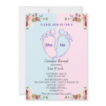 pie de bebé rosa o azul