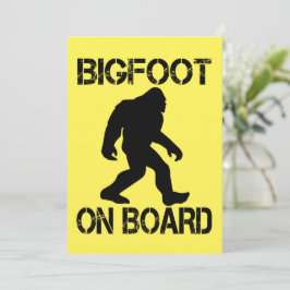 Invitación Pie grande a bordo Funny Bigfoot