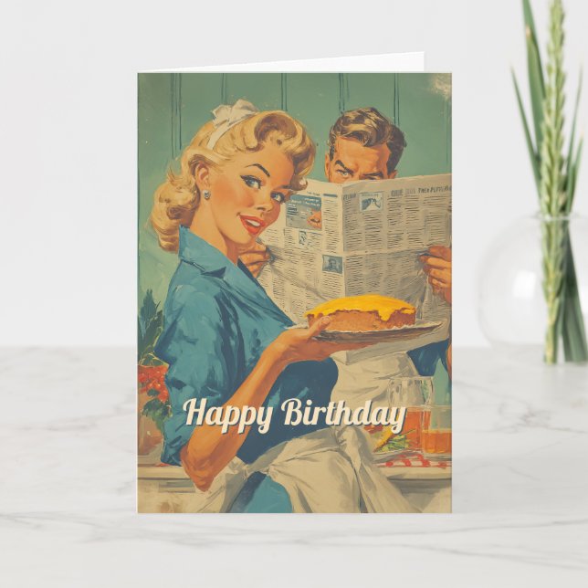 Invitación Pie retro y encanto de papel (Anverso)