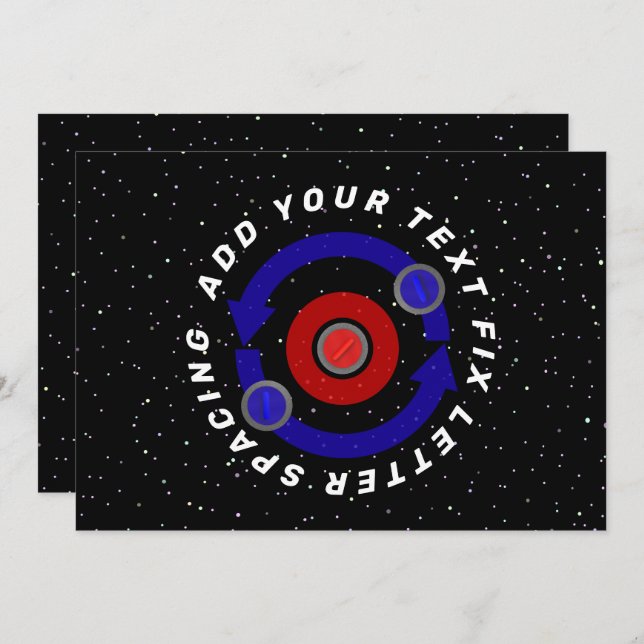 Invitación Piedra de curling rodando como la órbita de la Tie (Anverso / Reverso)