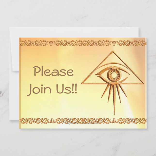 Invitación Piedra de ojo de la Providencia (Anverso)