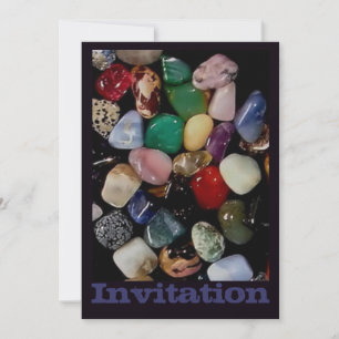 Invitación Piedras de gema coloridas