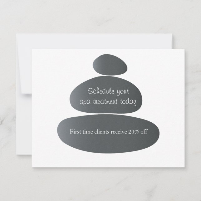 Invitación Piedras de masaje (Anverso)