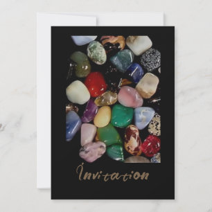 Invitación Piedras Preciosas Coloridas