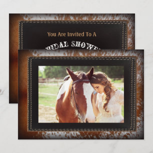 Invitación Piel de vaca Country Western Cowboy