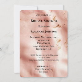 Invitación Piel de vaca de imitación rosa de Rubor occidental