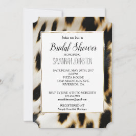Invitación Piel de vaca de lechera de oro blanco negro