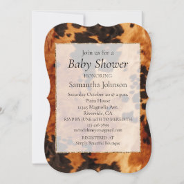 Invitación Piel de vaca de Western Brown