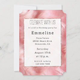 Invitación Piel rosa brillante rosa de Rubor