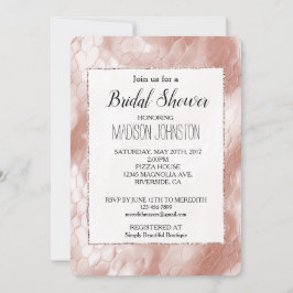 Invitación Piel rosada de serpiente blanca Rosa de Rubor