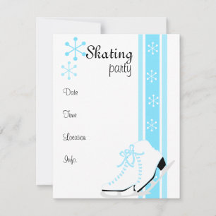 Invitación Pieles de hielo de copo de nieve