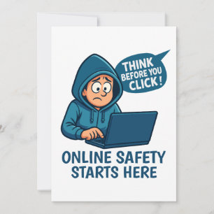 Invitación Piensa Antes de Hacer Clic - Conciencia de Segurid
