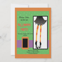 Invitación piernas brujas Halloween