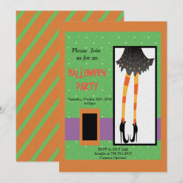 Invitación piernas brujas Halloween