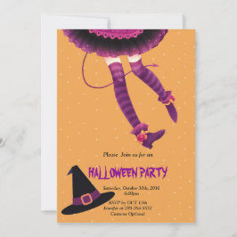 Invitación piernas brujas Halloween