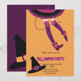Invitación piernas brujas Halloween