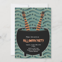 Invitación piernas brujas Halloween