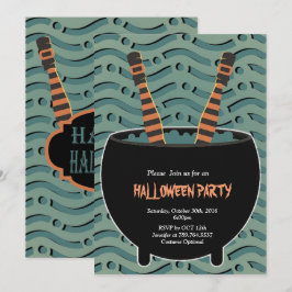 Invitación piernas brujas Halloween