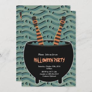 Invitación piernas brujas Halloween