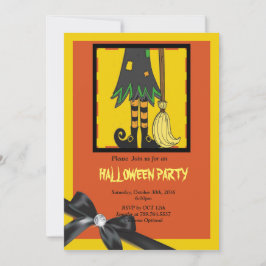 Invitación piernas brujas Halloween