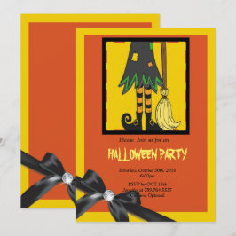 Invitación piernas brujas Halloween