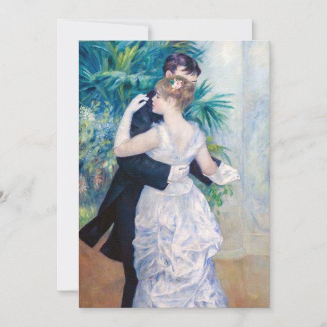 Invitación Pierre-Auguste Renoir - Danza de la ciudad (Anverso)