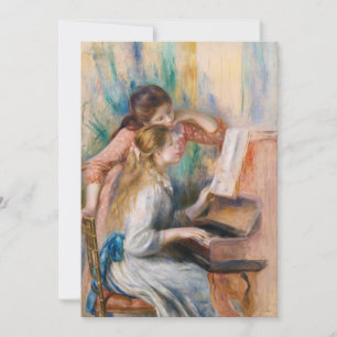 Invitación Pierre Auguste Renoir - Jóvenes Chicas en el piano