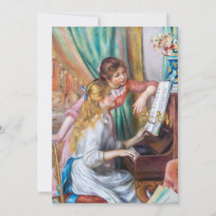 Invitación Pierre Auguste Renoir - Jóvenes Chicas en el Piano