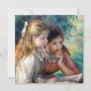 Invitación Pierre-Auguste Renoir - La Lectura