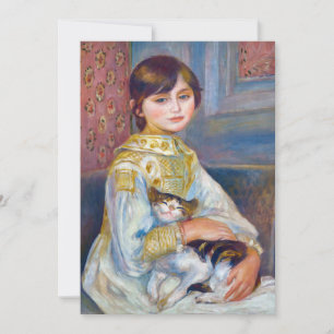 Invitación Pierre-Auguste Renoir - Niño con gato