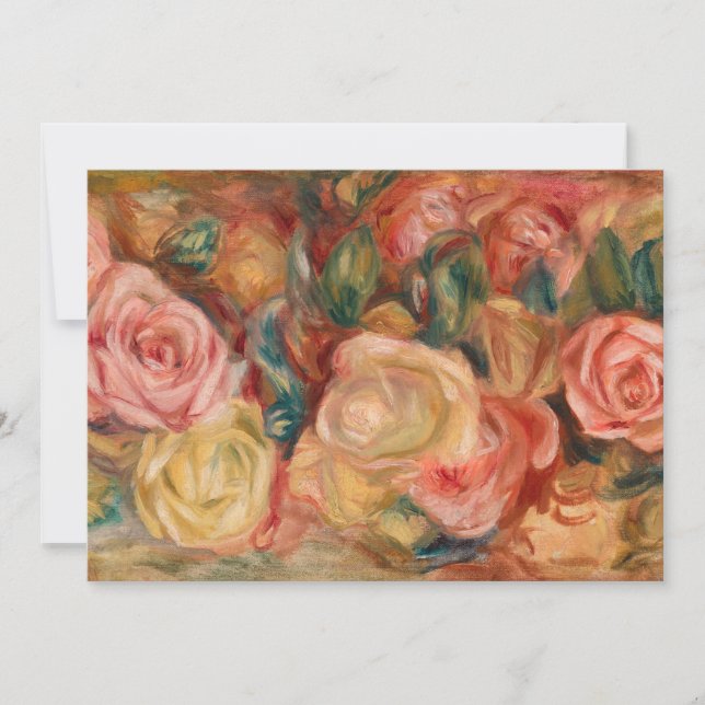 Invitación Pierre-Auguste Renoir - Rosas (Anverso)