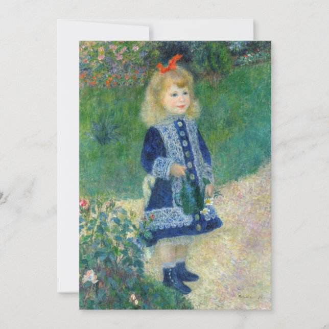 Invitación Pierre-Auguste Renoir - Un Chica con capacidad par (Anverso)